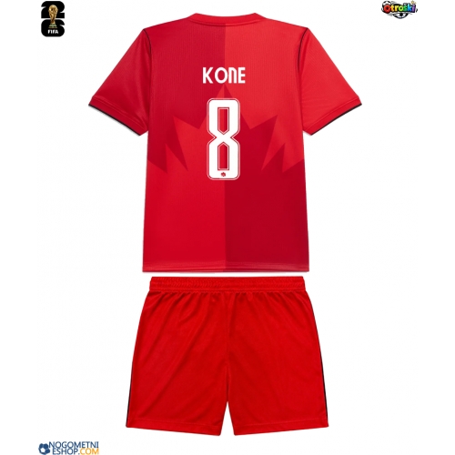 Otroški Nogometni dresi Kanada Ismael Kone #8 Domači SP 2026 Kratek Rokav (+ Kratke hlače)